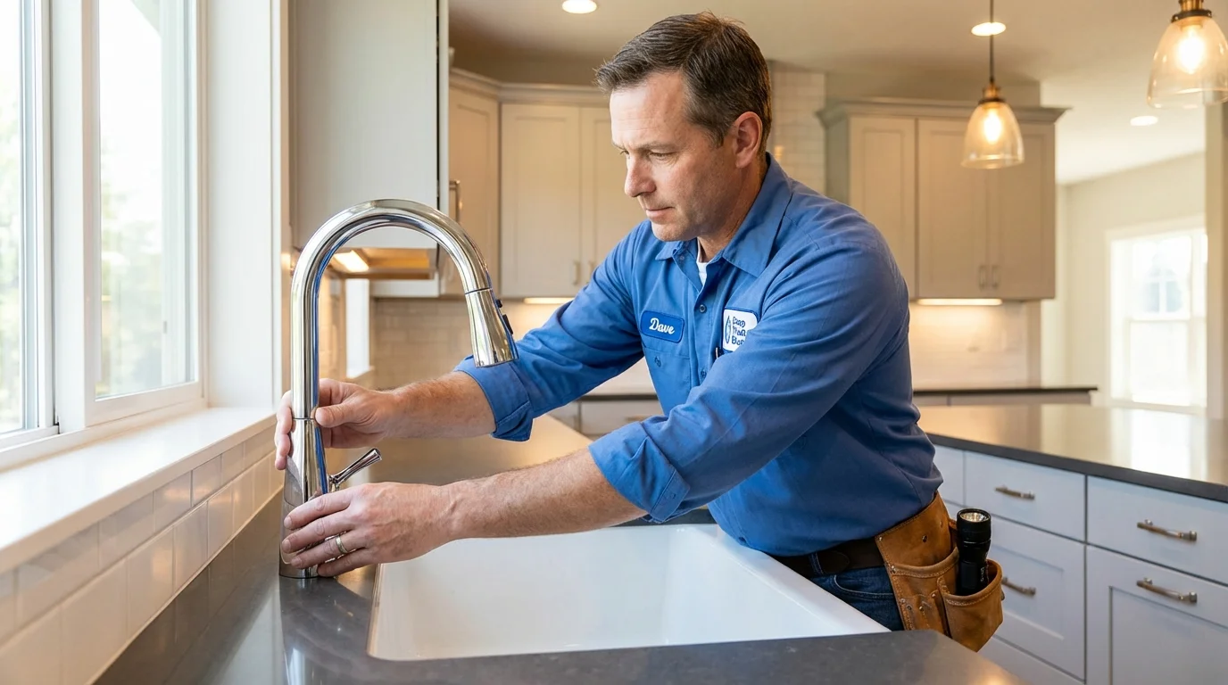 Kitchen faucet installation by Johns Plumbing LLC in Many Farms
